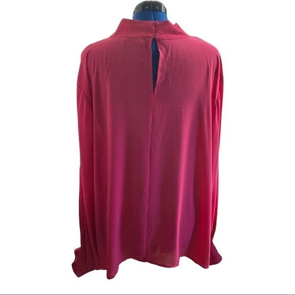 ELOQUII Sheer Tunic Top Pink Size 28Machine Wash 100% Polyester New without tags - Picture 2 of 12